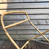 Wicker bassinet cradle