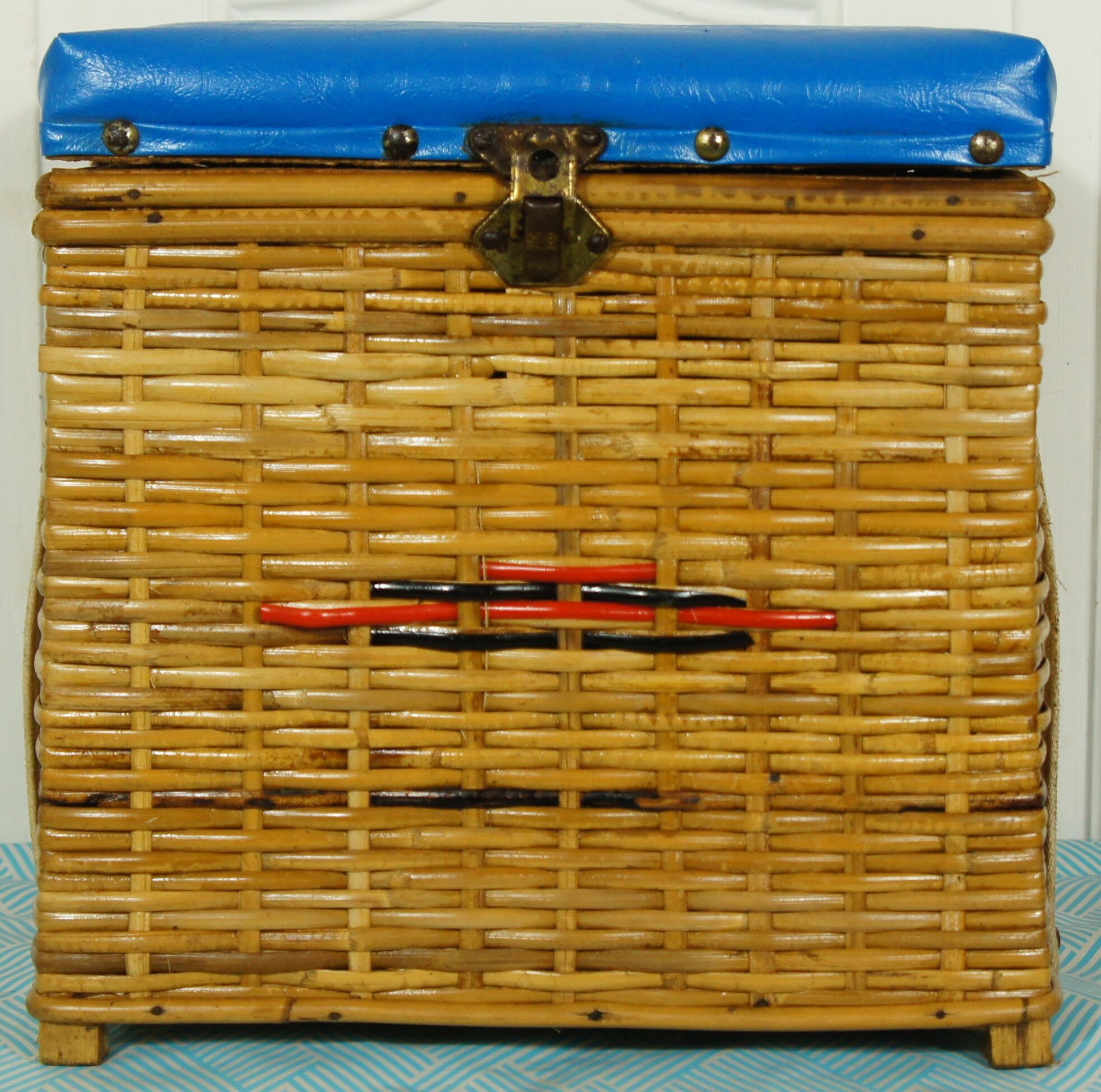 Rattan chest stool Cheney England 1960