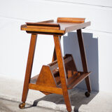 Wooden service on wheels