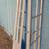 Lot of a double oak glass door