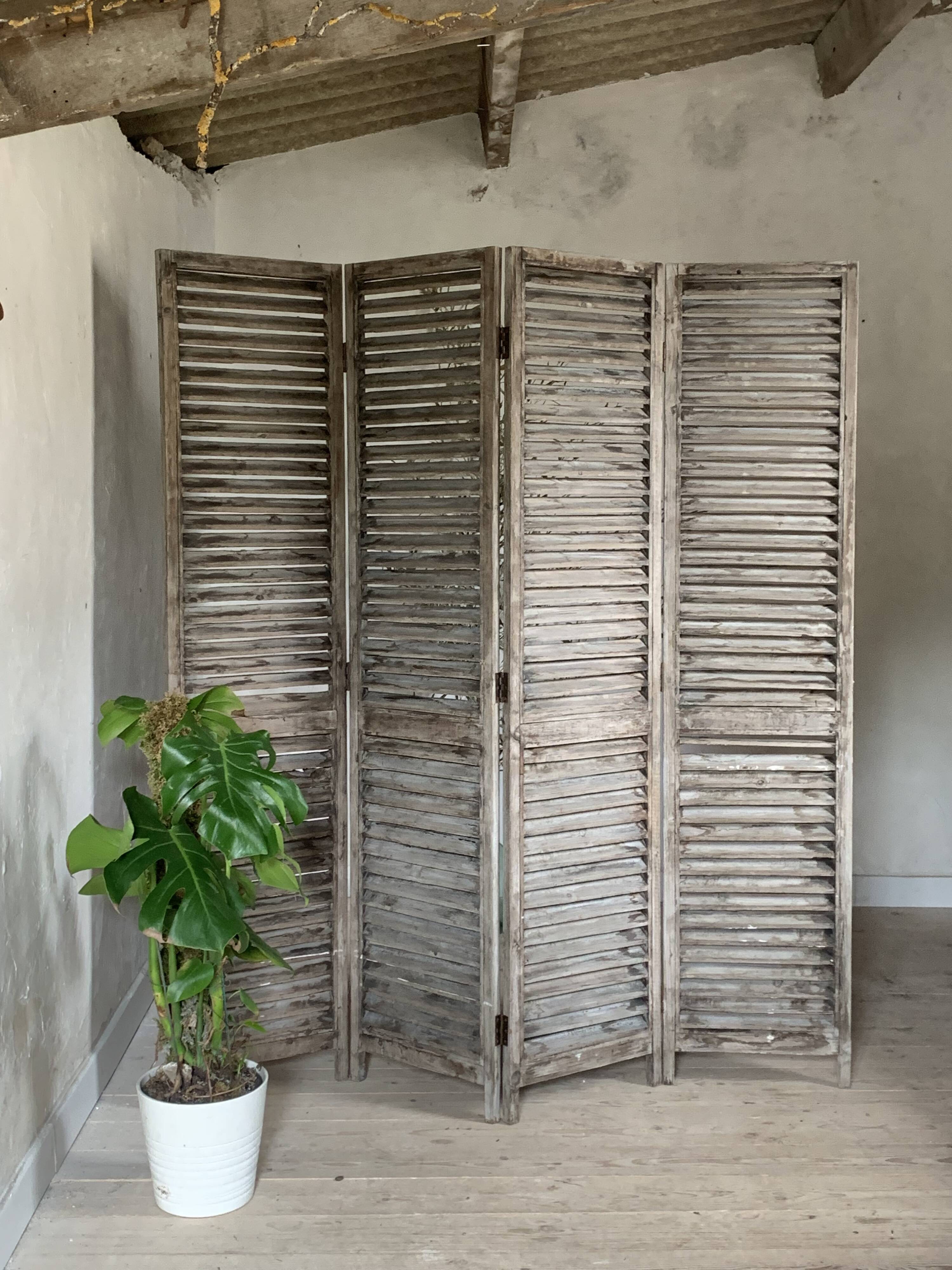 Vintage louvered slat screen
