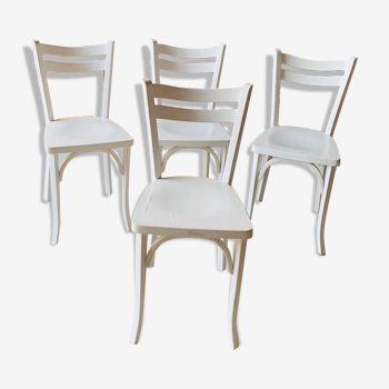 Lot de 4 chaises blanches Baumman