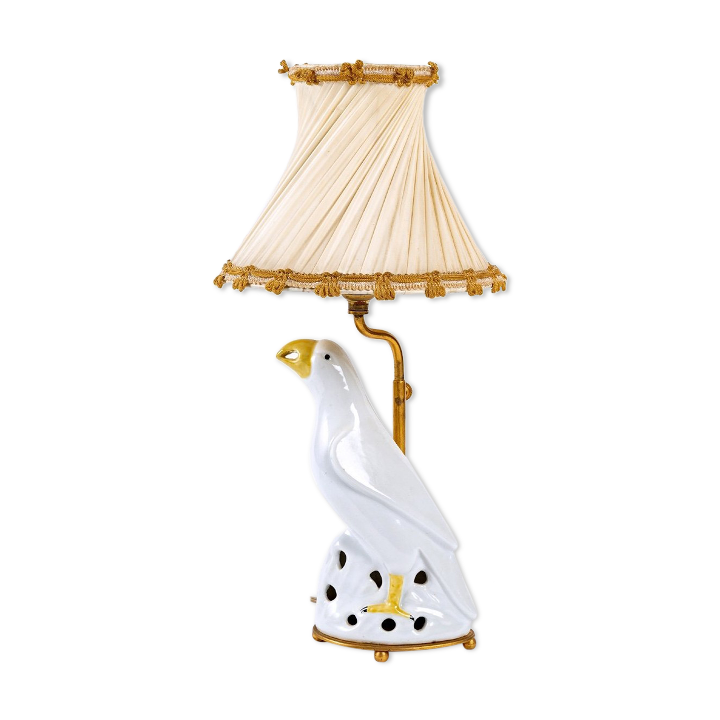 Lampe en bronze et porcelaine