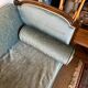 Vintage Louis XVI style blue velvet sofa