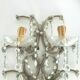 Paire d'appliques Marie Thérèse Monture laiton et verre et pampilles XX siècle