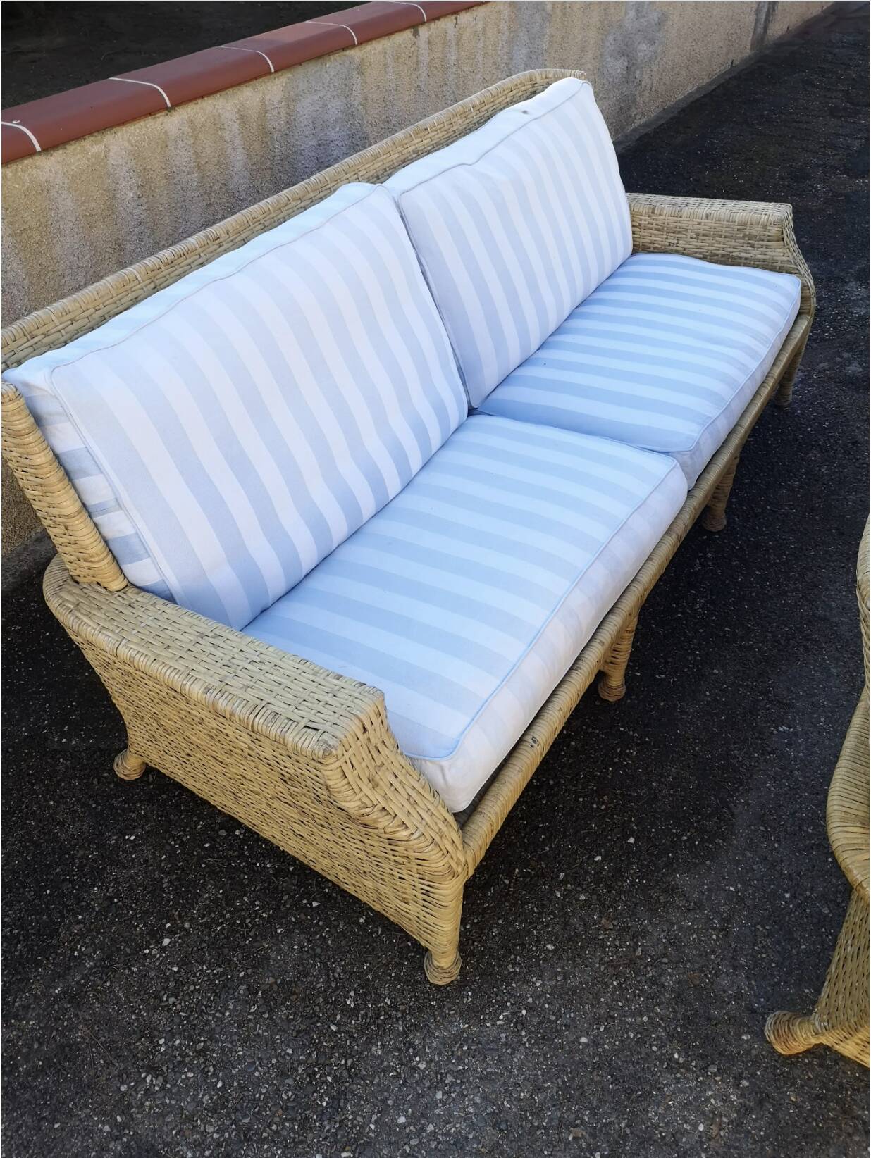 Vintage rattan lounge