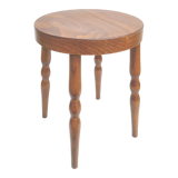 Vintage wooden bistro bottom stool