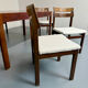 Lot de 6 chaises palissandre forme géométriques design italien 1960