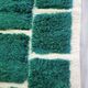 Tapis en laine pure fait main traditionnel vert traditionnel 1,5/2,5 m