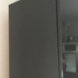 High sideboard with gray lacquered doors