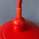 Vintage Space Age red metal pendant light