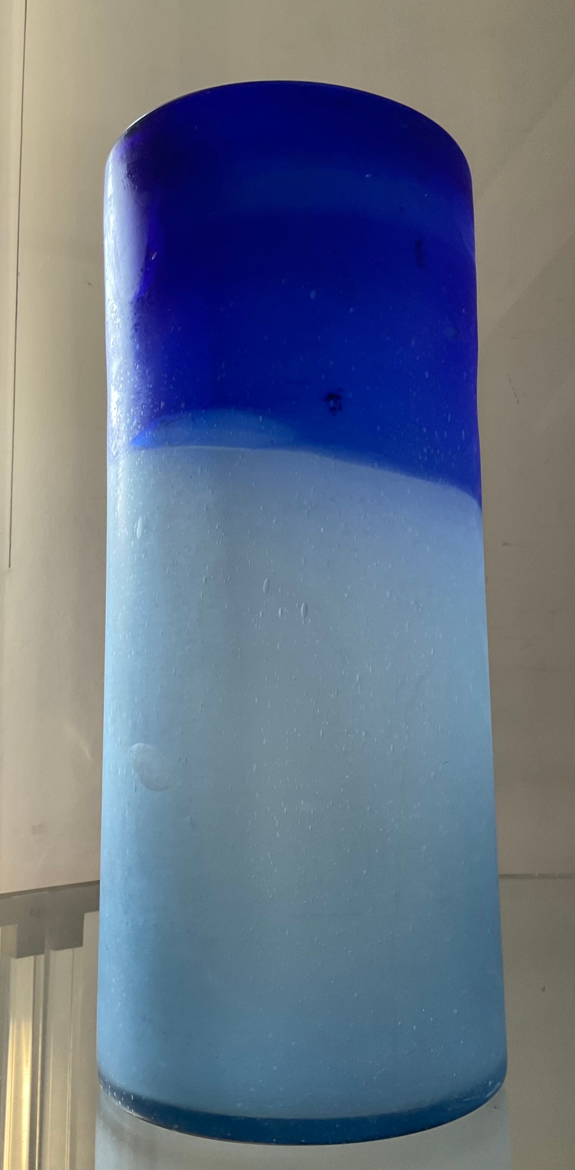 Vintage vase in two-tone glass paste