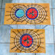 Set of 2 tables gigogne 60's ceramic fat lava