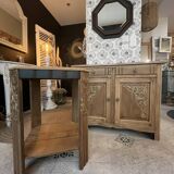 Gaspard wooden pedestal table in Art Deco style