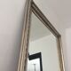 Bevelled mirror in silver wood 75x105cm