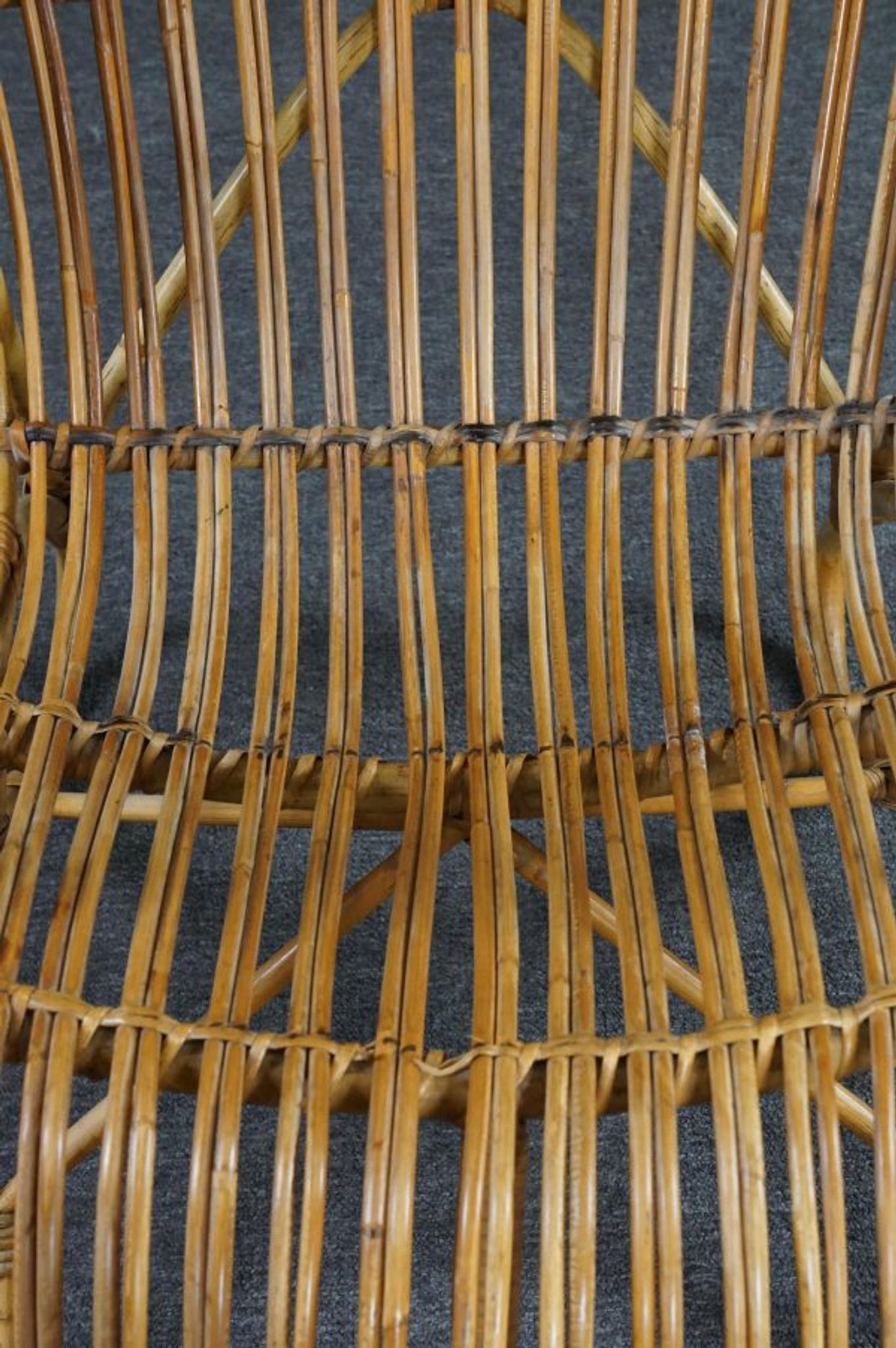 Belse 8 armchair in rattan of Dutch design round back 50s