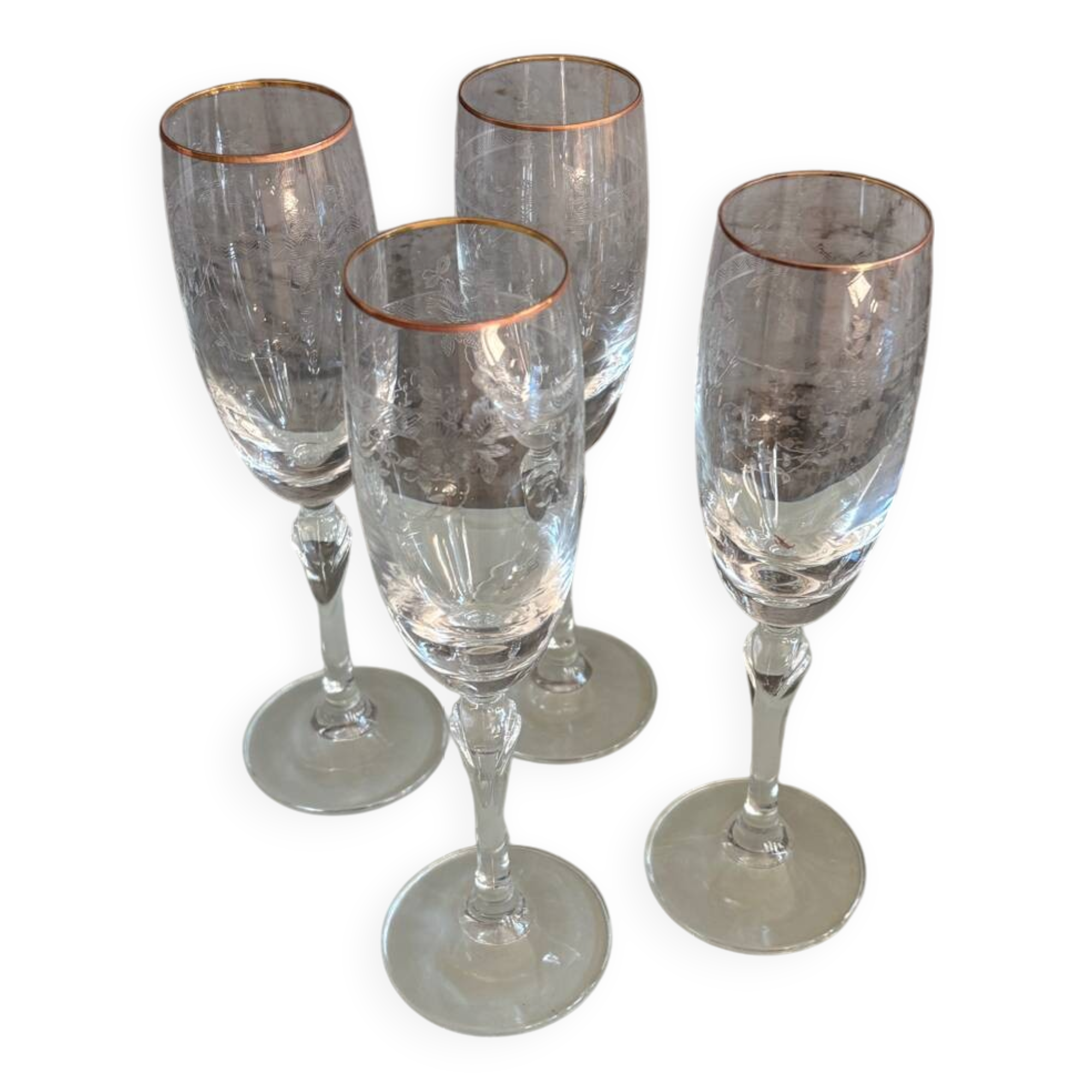 Flûtes à champagne en cristal