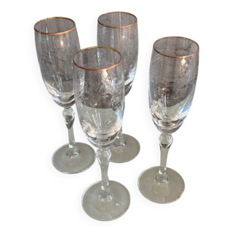 Crystal champagne flutes