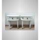 Pair of compass leg bedside tables