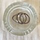 Cendrier vide poche en verre 80's