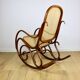 Rocking chair on runners, original light brown, 1970s - perfect like new