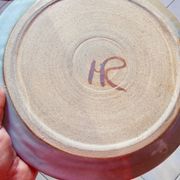 Signature vintage glazed stoneware cheese tray and bell