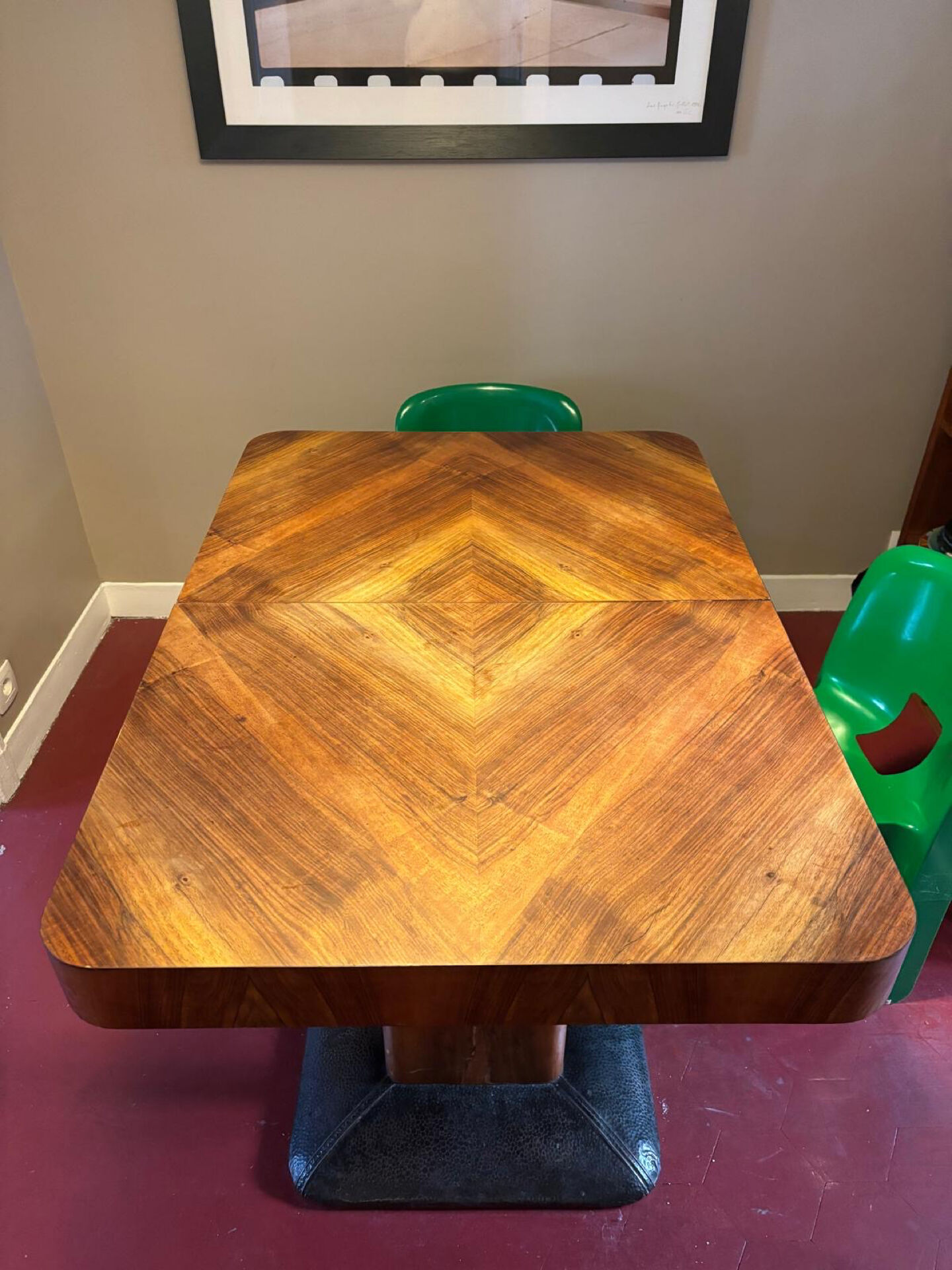 Walnut Art Deco Czech dining table