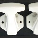 Set of 4 coat hooks, antique porcelain coat rack, art deco circa 1920