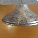 Art Deco crystal and metal fruit bowl
