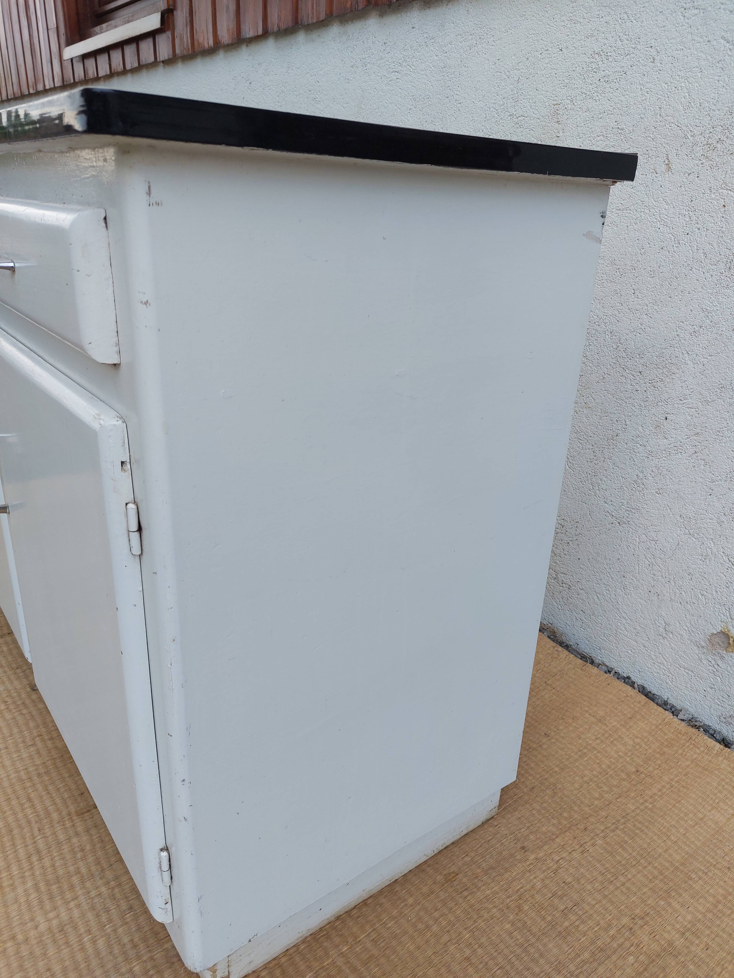 wooden cupboard, formica top