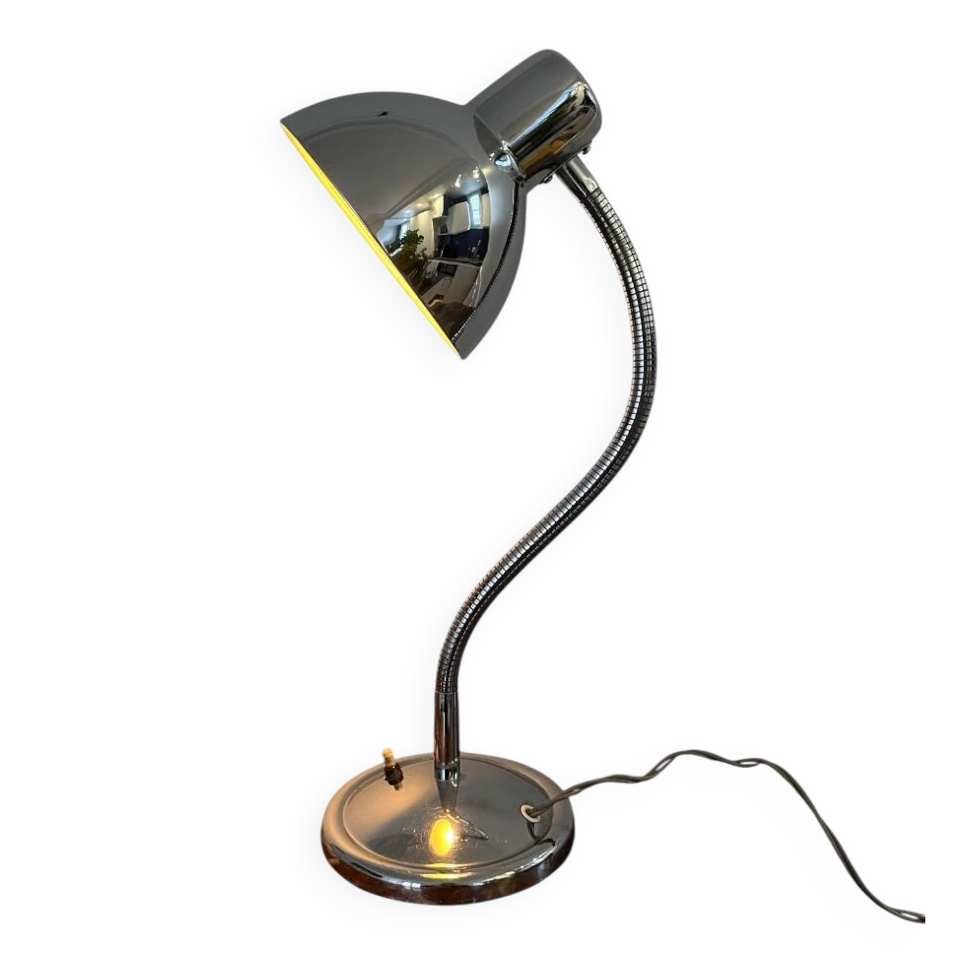 Vintage chrome flexible table lamp - 1960s