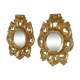 Paire de miroirs baroque en bois doré