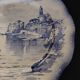 Sarreguemines earthenware plate with Marine decor late 19th century early 20th century