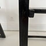 Pair of wooden folding chairs in the style of Aldo Jacober
