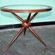 Set de Tables Basses Rondes Sputnik en Bois et Verre, Set de 2