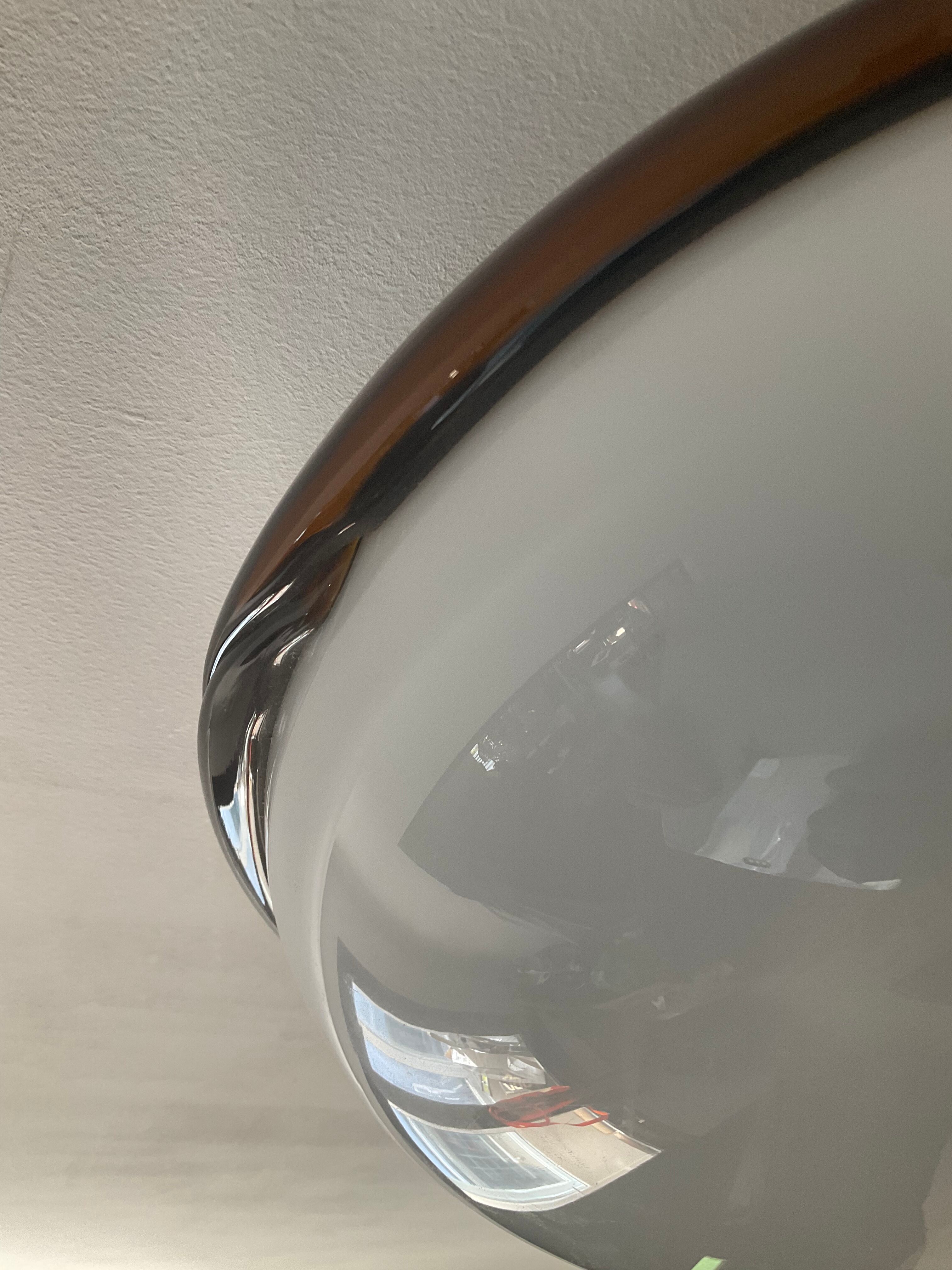 Vintage ceiling lamp in opaline and glass paste