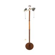 Lampadaire scandinave en teck et en cuir Suède 1960
