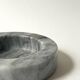 Italian ashtray in veined grey marble, 1970s design.