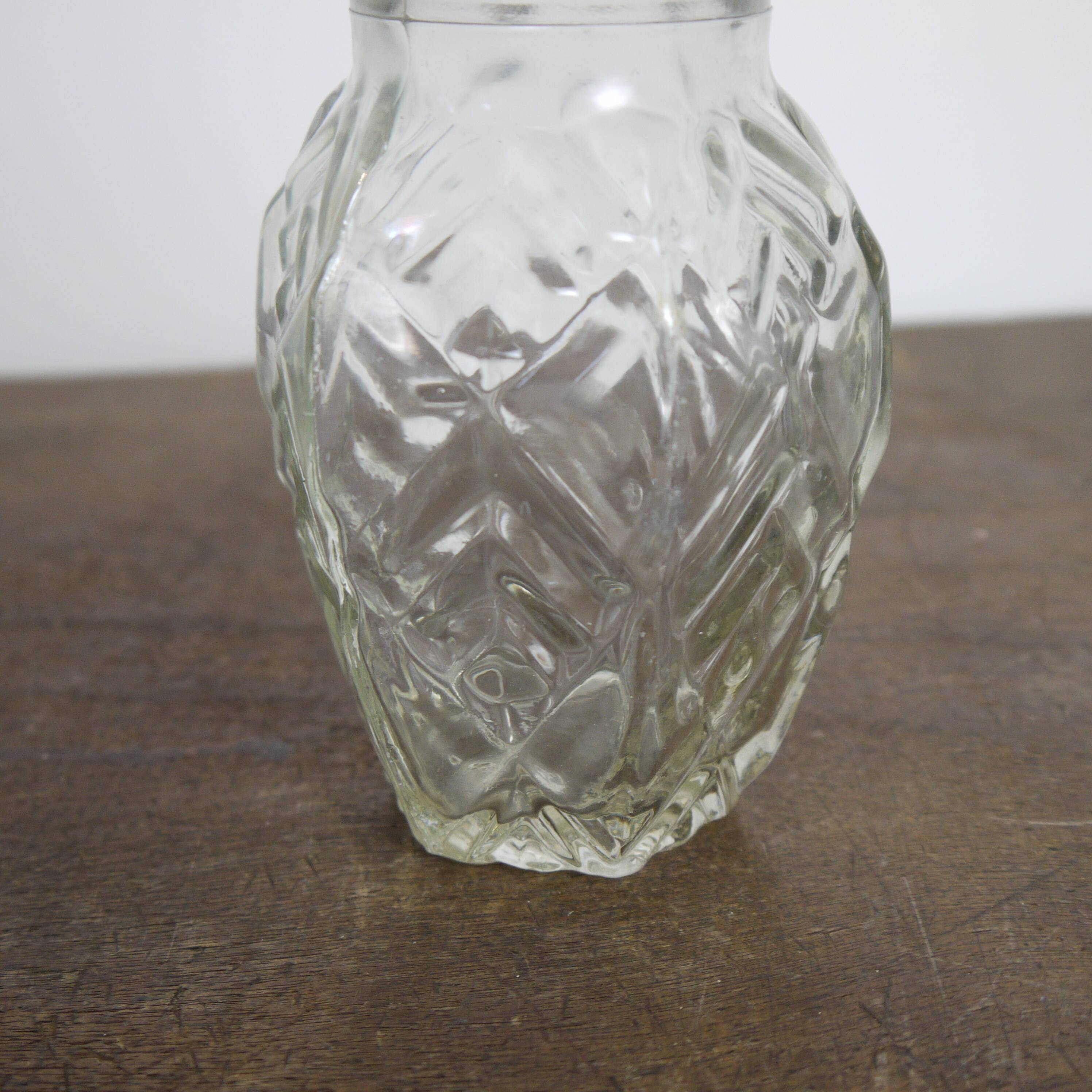Moulded glass hyacinth vase
