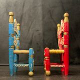 Paire de chaises en bois