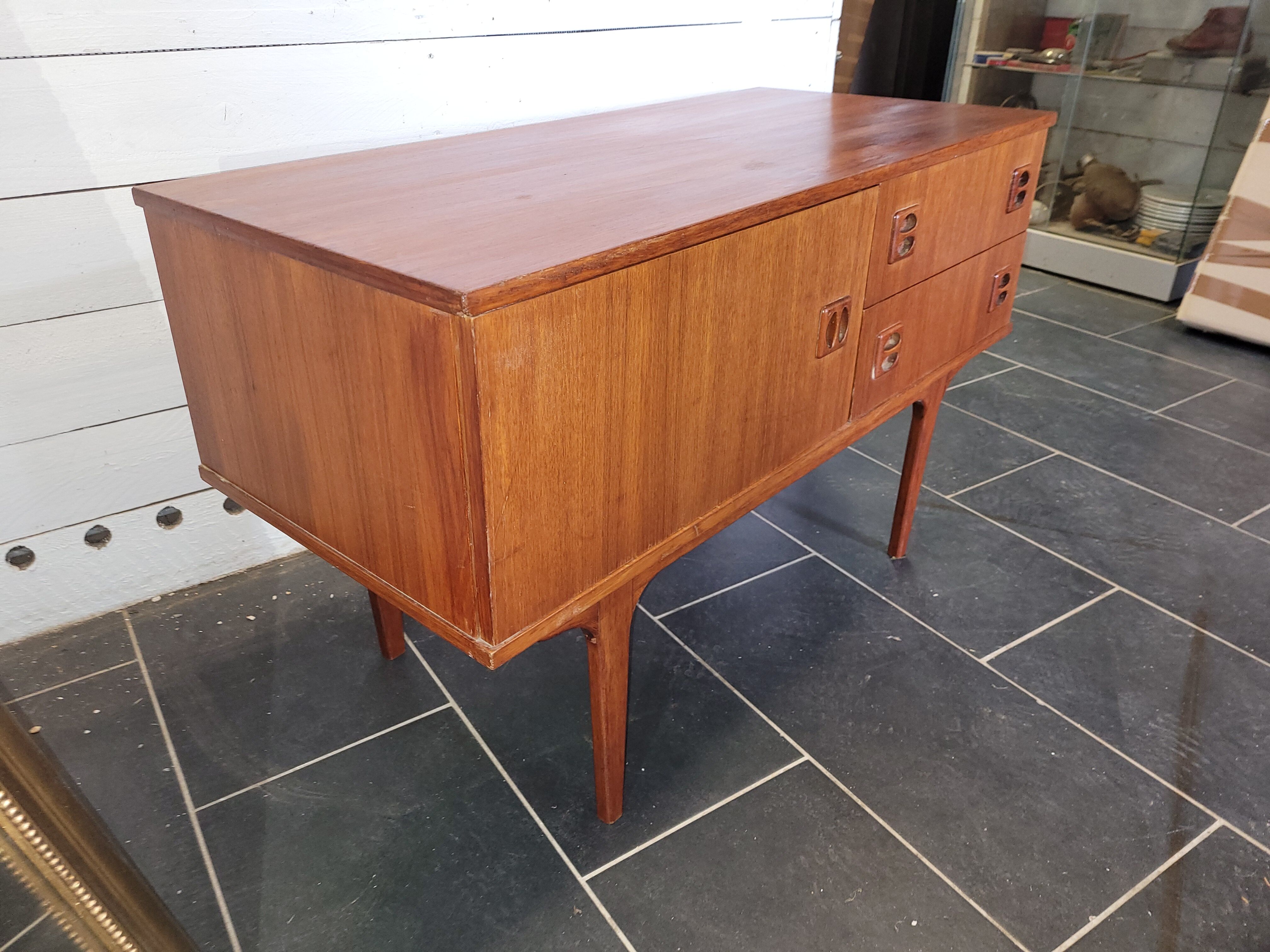 Scandinavian teak row from the 60s 100×62cms