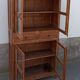Antique teak cabinet with two drawers and four doors