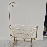 19th century brass rocking cradle from a castle