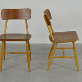 Set of 2 Scandinavian teak chairs 1960s