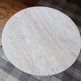 Travertine tulip coffee table
