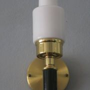 Pair of vintage Swedish brass wall lights by C E Fors for Ewa Varnamo
