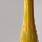 Vase soliflore en céramique jaune irisé 34cm