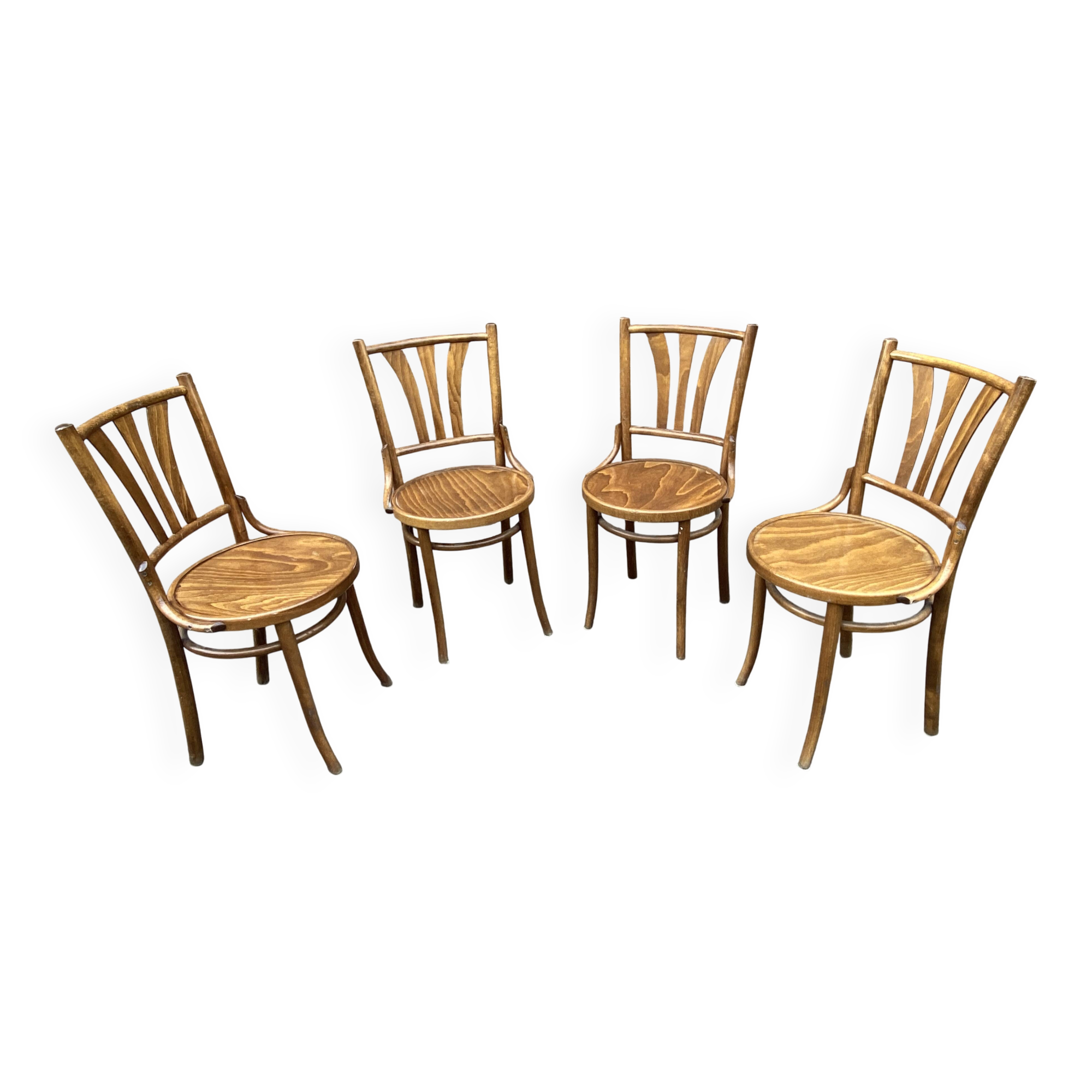 4 vintage bistro chairs