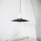 Black enamelled sheet metal hanging lamp