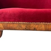 Canapé baroque vintage bordeaux